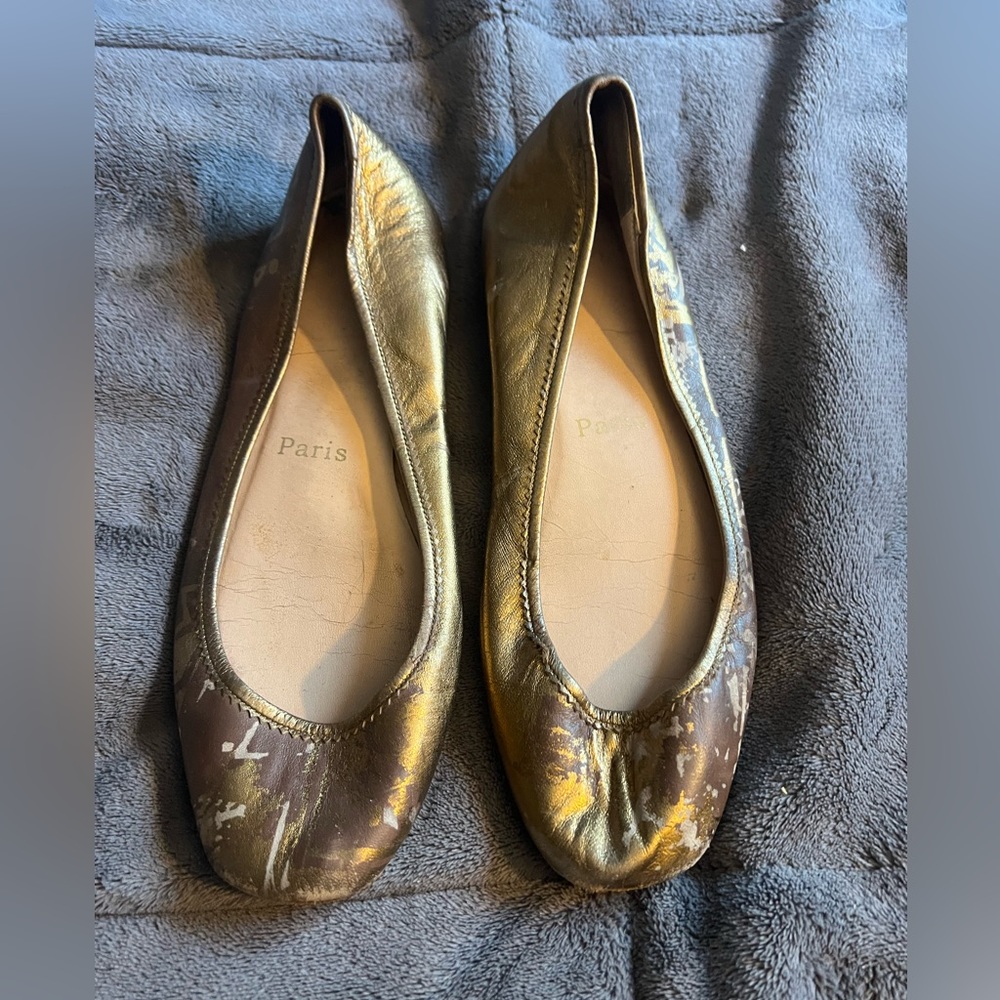 Christian Louboutin authentic ballet flats pre loved need some tlc